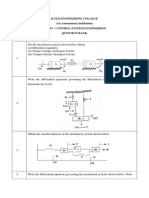 R.M.D Engineering College (An Autonomous Institution) Ec8391 - Control System Engineering Question Bank