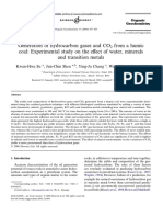 Generation of Hydrocarbon Gases and CO From A Humic Coal: Experimental Study On The Effect of Water, Minerals and Transition Metals