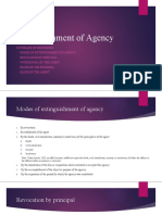 Extinguishment of Agency