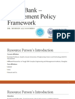 World Bank - Procurement Policy and Methods