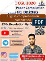 CGL English Pre 2020