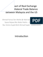 The Impact of Real Exchange Rate To Bilateral