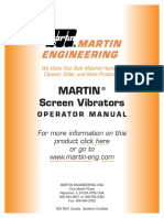 Martin Screen Vibrators Operator Manual