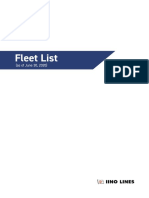 Fleet List: (As of June 30, 2020)