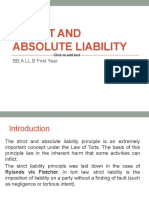 Strict Liability and Absolute Liability