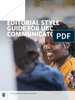 Editorial Style Guide For Ubc Communicators
