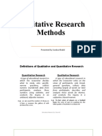 Quantitative and Qualitative Research