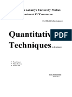 Quantitative Techniques in Business