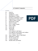 Audit of Limited Companies