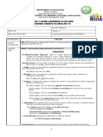 Weekly Home Learning Plan and Answer Sheets in English 10: Department of Education