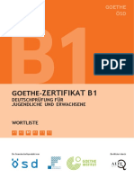 Goethe-Zertifikat B1 Wortliste