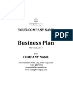 Business Plan Template