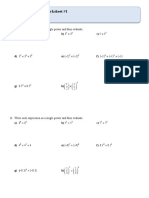 3.3 Exponent Laws Worksheet