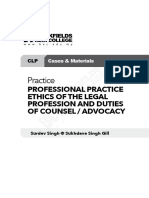 PP - Cases - Material - Ethics of The Legal Profession and Duties of Counsel 20-4-2020