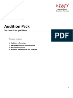 Audition Pack: Section Principal Oboe