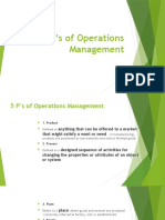 5 P's of Operations Management