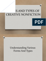 Forms and Types of Creative Nonfiction