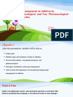 Lecture 6 Pain Management in Children by Pharmacological and Non