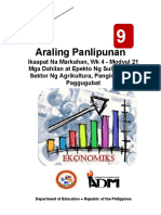 AP9 q4 Mod21 Wk4 Mga Dahilan at Epekto NG Suliranin NG Sektor NG Agrikulturapangingisda at Paggugubat v4