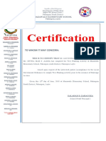 Certification of Tree Planting