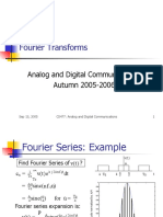 Fourier Transforms: Analog and Digital Communications Autumn 2005-2006