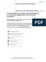 A Process Reference Model For Claims Management in Construction Supply Chains The Contractors Perspective