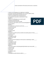 Principles of Auditing MCQ