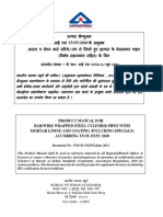 Product Manual For Bar/Wire Wrapped Steel Cylinder Pipes With Mortar Lining and Coating (Including Specials) ACCORDING TO IS 15155: 2020