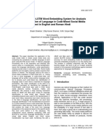 An Effective Bi-LSTM Word Embedding System For Analysis and Identification of Language in Code-Mixed Social Media Text in English and Roman Hindi