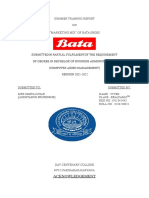 Project Report Bata Shoes