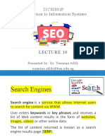 Lecture 10 - Search Engine Optimization