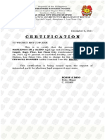 Certificate of Detention (New)