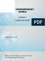 The Contemporary World: Lesson 1 Globalization