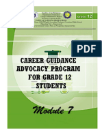 Career Guidance Advocacy Program For Grade 12 Students: Patin-Ay National High School