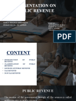 Presentation On Public Revenue: Public Finance Assignment Submitted To: DR Vaibhav