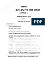 All India Integrated Test Series: JEE (Advanced) - 2022