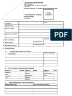 Nigerian Institute of Quantity Surveyors: Application For Membership Upgrade (Probationer)