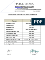 Class 12 Practical Date Sheet