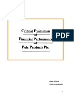 Ritical Valuation of Inancial Erformance of Oly Roducts LC.: Adnan Ul Haque Financial Management