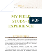 My Field Study-1 Experience: Title