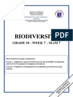 Biodiversity: Grade 10 - Week 7 - Slem 7