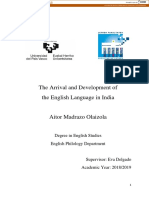The Arrival and Development of The English Language in India