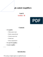 Lecture - 2 Single Ended Amplifiers