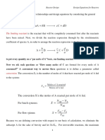 The Limiting Reactant: Lecture 4 /course2 Reactor Design Design Equations For Reactors