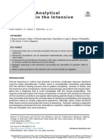 Enhancing Analytical Reasoning in Intensive Care Unit