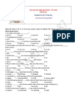 Mark The Letter A, B, C, or D On Your Answer Sheet To Indicate The Correct Answer To Each of The Following Questions