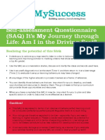 Self-Assessment Questionnaire (SAQ) It's My Journey Through Life: Am I in The Driving Seat?