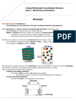 IGCSE Double Award Extended Coordinated Science: Chemistry 5 - Electricity and Chemistry