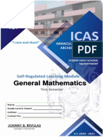 General Mathematics: Self-Regulated Learning Module in