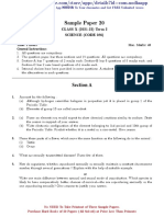 Sample Paper 20: CLASS X (2021-22) Term 2 Science (Code 086)